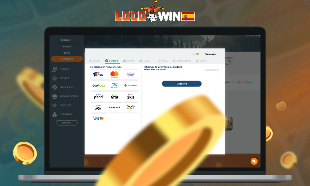 En Locowin Casino, los usuarios de España tienen a su disposición una gran variedad de opciones de pago