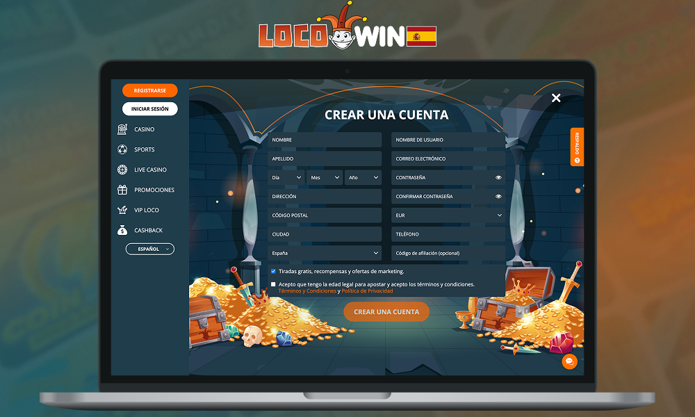Al registrarse en Locowin, los usuarios españoles tienen acceso completo a todas las funciones del casino